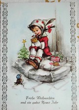 Alte Glückwunschkarte Weihnachten Jahreswechsel Neujahr