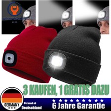 LED Mütze Kappe Strickmütze USB Nachladbare Licht Unisex Warm halten Geschenk UK