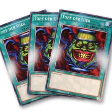 3x Topf der Gier NEU! Playset Yugioh Deutsch Common Near Mint YGLD 