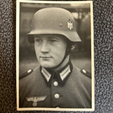 Orig. Foto Soldat 2. Weltkrieg Wehrmacht 1918-1945 Stahlhelm M35 1930er Jahre