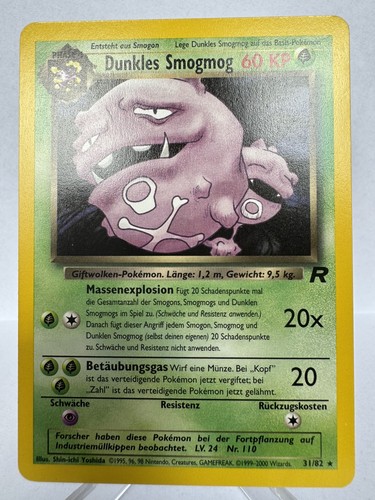 Pokémon karte dunkles smogmog - karte,