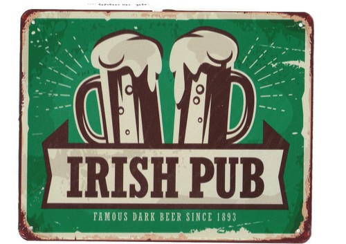 Blechschild irish pub beer - blechschild, pub"