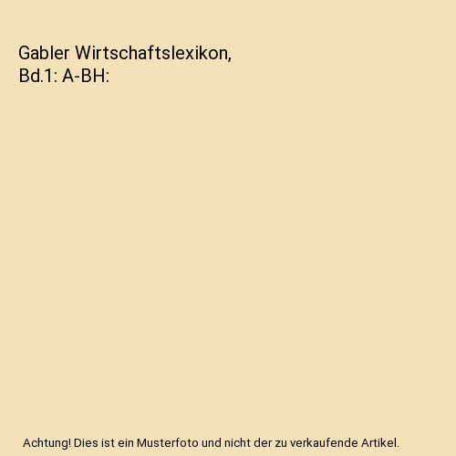 Gabler wirtschaftslexikon - gabler,