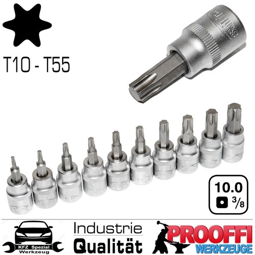 Tlg torx profil stecknuss - 10-tlg, t-profil