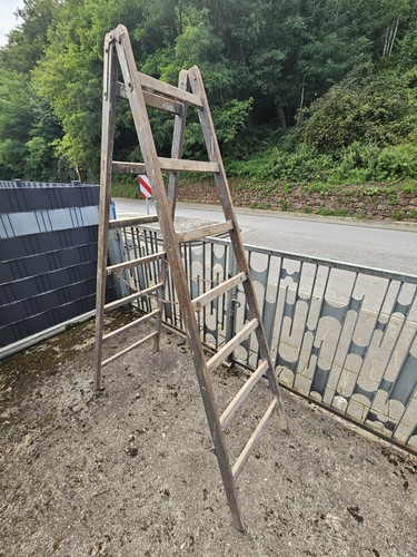 Klappleiter xxl 198cm - klappleiter, antik