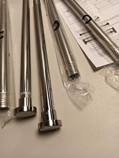 Silber rostfreie Stähle Spring Tension Rods 76 bis 140 Zentimeter, kein Bohren