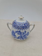 H39)  ZUCKERDOSE  "ECHT TUPPACK" CHINA BLAU. TIEFENFURT. 