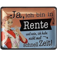 Retro blechschild ruhestand - retro,