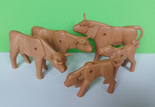Playmobil Sammlung Tiere aus u.a. Set 3716, 7042 Rinder Bulle Kalb Bauernhof R2