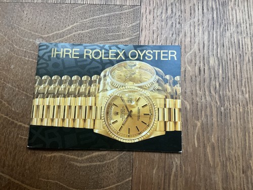 Booklet rolex oyster 1989 - booklet,