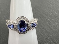 925 Silber Ring  Tansanit &