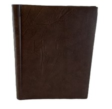 ? Vintage Fotoalbum zum Einkleben Selbstklebefolie Spiralbindung braun 28x23x3