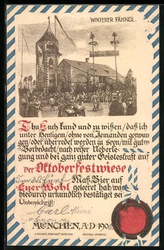 München oktoberfest - ak, münchen,