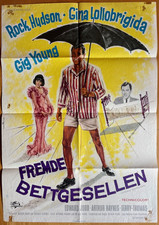 FREMDE BETTGESELLEN - Rock Hudson / Lollobrigida- A1 - Original Filmplakat EA.
