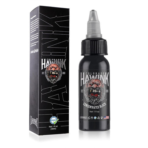 Tattoo ink schwarz 30ml - schwarz,
