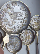 Eislöffel Set aus Silber