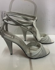 Vintage Leder Sandalen weiß