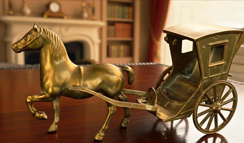 Dekorative metallfigur pferd - metallfigur,