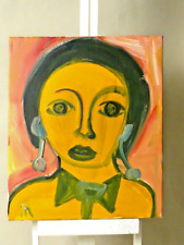 Hartmut Ritzerfeld  Porträt  Signiert Gelbe Frau