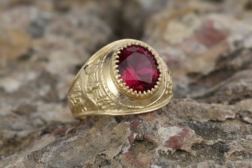 Massiver gold college ring - gold,
