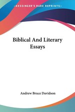 Andrew Bruce Davidson | Biblical And Literary Essays | Taschenbuch | Englisch