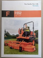 Kubota F-Serie F-251 F391 Frontmäher Rasenmäher Aufsitzmäher Prospekt