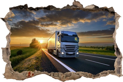 Wandtattoo lkw auf der - lkw,
