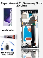 Samsung Galaxy Note 20 Ultra N986 Display Touchscreen LCD Rahmen Schwarz