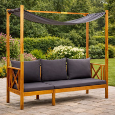 Gartenbank sonnendach holz - gartenbank,