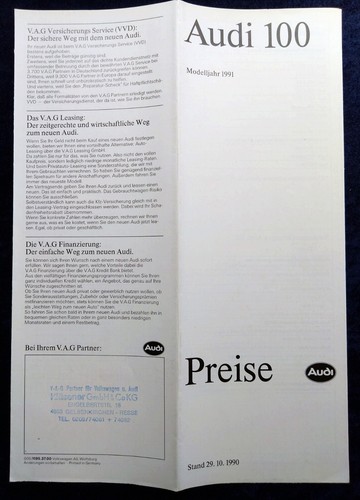 Audi 100 typ preisliste - audi,