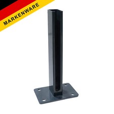 Bodenplatten für Zaunpfosten 60x40mm Doppel-Stab Matten Zaun Adapter Fussplatte