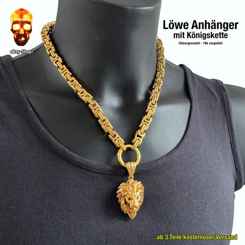 Löwe anhänger edelstahl - löwe,