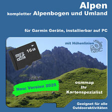 Alpen Karte Topo Höhenlinien