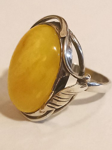 Ring silber bernstein - ring,