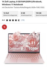 LONGEVINCE 14 Zoll Laptop, 8