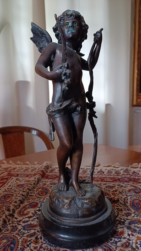 Bronzeguss amor mit pfeil - bronzeguss, und