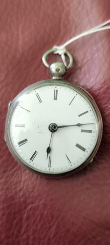 Antike taschenuhr silber verge - taschenuhr,