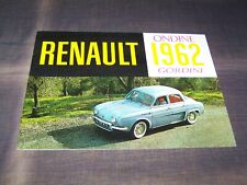TOPRARITÄT Herrlicher Prestige Prospekt Renault Ondine Gordini von 1962 !!!