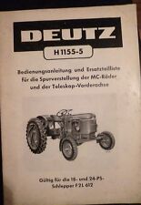 Deutz Schlepper 18 + 24 PS Spurverstellung BA + ET