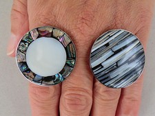 Ring offen Edelstahl Muschel