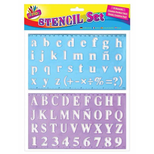 Alphabet schablonen set - alphabet,