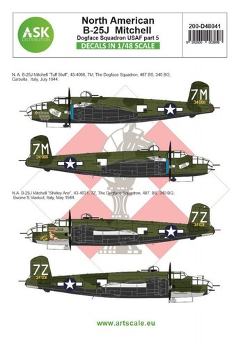 25j mitchell part - b-25j,