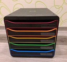 Exacompta 309914D Premium Ablagebox mit 5 Schubladen für DIN A4+ Dokumente. Stap