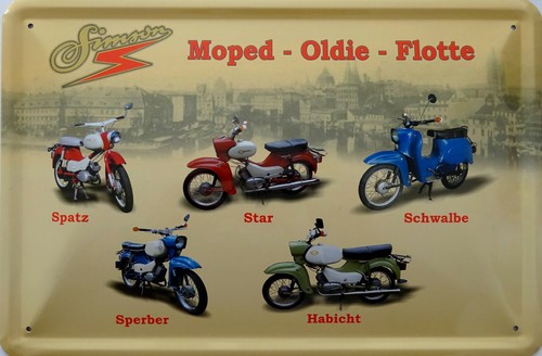 Blechschild 20x30 moped - blechschild,