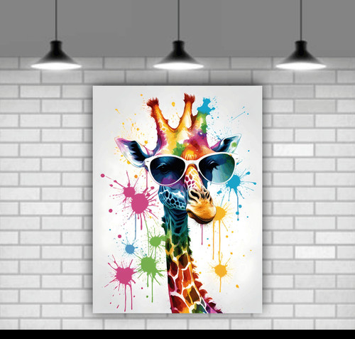 Giraffe leinwand wandbild - giraffe,