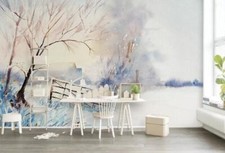 3D Aquarell Zweig M3288 Tapete