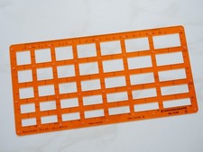 ZEICHEN SCHABLONE STANDARDGRAPH 1336 RECHTECKE 10 x 20 - 20 x 40 MM !!