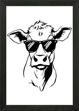 Coole Kuh mit Sonnenbrille