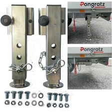 2x Stützen Abstellstützen Stützfuß Heckstütze Pongratz Anhänger klappbar 35-55cm