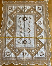 Spitzen-Tischdecke-Klöppelhandarbeit-1,45X 1,10 m